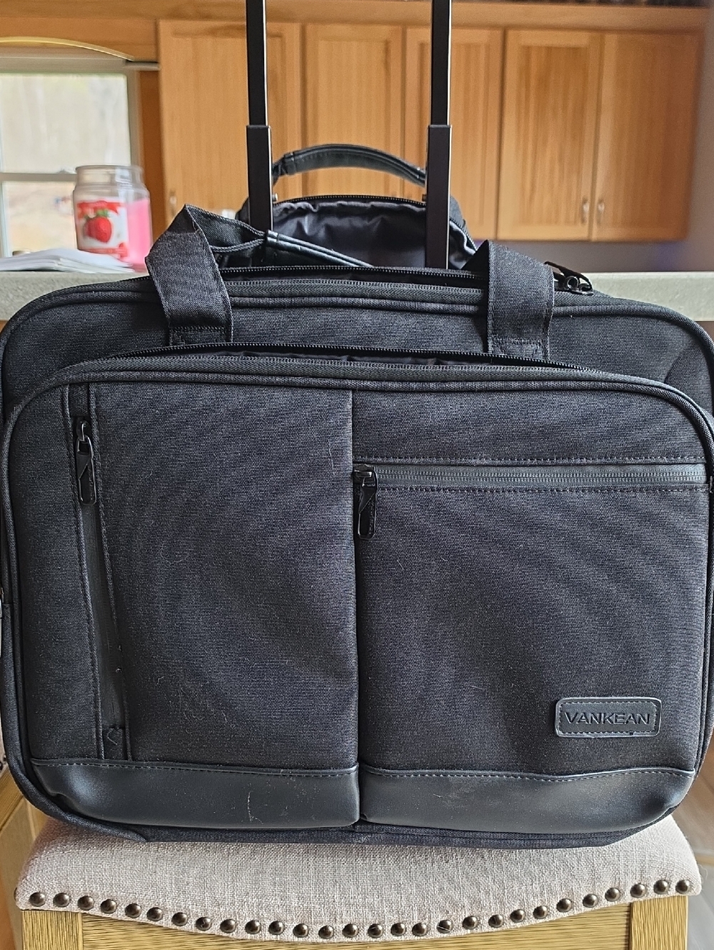 Black Men’s Rolling Laptop Bag